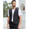 imageGihuo Mens Fishing Vest Utility Safari Travel Vest with Pockets Outdoor Work Photo Cargo Fly Summer VestBlack