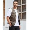 imageGihuo Mens Fishing Vest Utility Safari Travel Vest with Pockets Outdoor Work Photo Cargo Fly Summer VestGrey