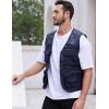 imageGihuo Mens Fishing Vest Utility Safari Travel Vest with Pockets Outdoor Work Photo Cargo Fly Summer VestNavymesh
