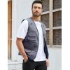 imageGihuo Mens Fishing Vest Utility Safari Travel Vest with Pockets Outdoor Work Photo Cargo Fly Summer VestSteelgrey