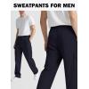 imageGihuo Mens Fleece Cargo Sweatpants Loose Fit Joggers with Pockets Open Bottom Lounge PantsBlue