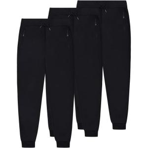 imageGihuo 3 Pack Sweatpants for Men Mens Sweatpants with Zipper Pockets Joggers for MenBlackblackblack