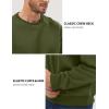 imageGihuo Mens Crewneck Sweatshirt  Soft Fleece Pullover Casual Comfortable Sweatshirt for Men Classic FitArmygreen