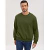 imageGihuo Mens Crewneck Sweatshirt  Soft Fleece Pullover Casual Comfortable Sweatshirt for Men Classic FitArmygreen