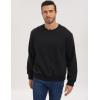 imageGihuo Mens Crewneck Sweatshirt  Soft Fleece Pullover Casual Comfortable Sweatshirt for Men Classic FitBlack