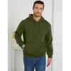 imageGihuo Mens Hoodie Fleece Lined Pullover Sweatshirt with Kangaroo Pocket Casual WorkoutArmygreen