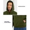 imageGihuo Mens Hoodie Fleece Lined Pullover Sweatshirt with Kangaroo Pocket Casual WorkoutArmygreen