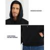 imageGihuo Mens Hoodie Fleece Lined Pullover Sweatshirt with Kangaroo Pocket Casual WorkoutBlack