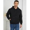 imageGihuo Mens Hoodie Fleece Lined Pullover Sweatshirt with Kangaroo Pocket Casual WorkoutBlack