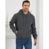 imageGihuo Mens Hoodie Fleece Lined Pullover Sweatshirt with Kangaroo Pocket Casual WorkoutDarkgrey