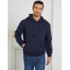 imageGihuo Mens Hoodie Fleece Lined Pullover Sweatshirt with Kangaroo Pocket Casual WorkoutNavy