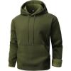 imageGihuo Mens Hoodie Fleece Lined Pullover Sweatshirt with Kangaroo Pocket Casual WorkoutArmygreen
