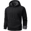imageGihuo Mens Hoodie Fleece Lined Pullover Sweatshirt with Kangaroo Pocket Casual WorkoutBlack