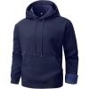 imageGihuo Mens Hoodie Fleece Lined Pullover Sweatshirt with Kangaroo Pocket Casual WorkoutNavy