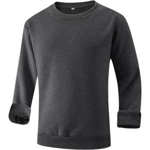 imageGihuo Mens Crewneck Sweatshirt  Soft Fleece Pullover Casual Comfortable Sweatshirt for Men Classic FitDarkgrey