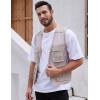 imageGihuo Mens Fishing Safari Vest with Pockets for Summer TravelBeige 02