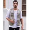 imageGihuo Mens Fishing Safari Vest with Pockets for Summer TravelBeige