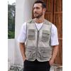 imageGihuo Mens Fishing Safari Vest with Pockets for Summer TravelBeige