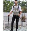 imageGihuo Mens Fishing Safari Vest with Pockets for Summer TravelBeige