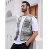imageGihuo Mens Fishing Safari Vest with Pockets for Summer TravelGrey