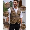 imageGihuo Mens Fishing Safari Vest with Pockets for Summer TravelKhaki 03