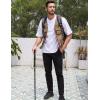 imageGihuo Mens Fishing Safari Vest with Pockets for Summer TravelKhaki 03