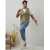 imageGihuo Mens Fishing Vest Casual Utility Travel Safari Cargo Outdoor Work Photo Fly Vest Jacket with Multi PocketsBeige