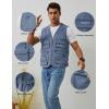 imageGihuo Mens Fishing Vest Casual Utility Travel Safari Cargo Outdoor Work Photo Fly Vest Jacket with Multi PocketsBlue