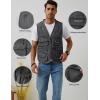 imageGihuo Mens Fishing Vest Casual Utility Travel Safari Cargo Outdoor Work Photo Fly Vest Jacket with Multi PocketsGrey