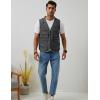 imageGihuo Mens Fishing Vest Casual Utility Travel Safari Cargo Outdoor Work Photo Fly Vest Jacket with Multi PocketsGrey