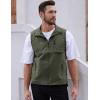 imageGihuo Mens Fishing Vest Utility Vest Casual Outdoor Quick Dry Safari Travel Golf Vest Work VestArmy Green 02