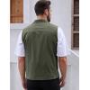 imageGihuo Mens Fishing Vest Utility Vest Casual Outdoor Quick Dry Safari Travel Golf Vest Work VestArmy Green 02