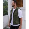 imageGihuo Mens Fishing Vest Utility Vest Casual Outdoor Quick Dry Safari Travel Golf Vest Work VestArmy Green 02