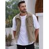 imageGihuo Mens Fishing Vest Utility Vest Casual Outdoor Quick Dry Safari Travel Golf Vest Work VestKhaki 02