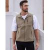 imageGihuo Mens Fishing Vest Utility Vest Casual Outdoor Quick Dry Safari Travel Golf Vest Work VestKhaki 02