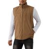 imageGihuo Mens Fishing Vest Utility Vest Casual Outdoor Quick Dry Safari Travel Golf Vest Work VestKhaki