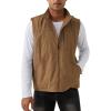 imageGihuo Mens Fishing Vest Utility Vest Casual Outdoor Quick Dry Safari Travel Golf Vest Work VestKhaki