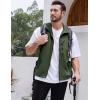 imageGihuo Mens Lightweight Softshell Sleeveless Golf Vest with Zipper Pockets for Travel Hiking Fishing Safari OutwearArmy Green