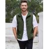 imageGihuo Mens Lightweight Softshell Sleeveless Golf Vest with Zipper Pockets for Travel Hiking Fishing Safari OutwearArmy Green