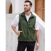 imageGihuo Mens Lightweight Softshell Sleeveless Golf Vest with Zipper Pockets for Travel Hiking Fishing Safari OutwearArmy Green