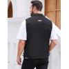 imageGihuo Mens Lightweight Softshell Sleeveless Golf Vest with Zipper Pockets for Travel Hiking Fishing Safari OutwearBlack
