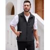 imageGihuo Mens Lightweight Softshell Sleeveless Golf Vest with Zipper Pockets for Travel Hiking Fishing Safari OutwearBlack