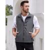 imageGihuo Mens Lightweight Softshell Sleeveless Golf Vest with Zipper Pockets for Travel Hiking Fishing Safari OutwearGrey