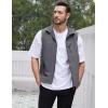 imageGihuo Mens Lightweight Softshell Sleeveless Golf Vest with Zipper Pockets for Travel Hiking Fishing Safari OutwearGrey