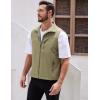 imageGihuo Mens Lightweight Softshell Sleeveless Golf Vest with Zipper Pockets for Travel Hiking Fishing Safari OutwearKhaki