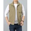 imageGihuo Mens Lightweight Softshell Sleeveless Golf Vest with Zipper Pockets for Travel Hiking Fishing Safari OutwearKhaki4