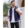 imageGihuo Mens Lightweight Softshell Sleeveless Golf Vest with Zipper Pockets for Travel Hiking Fishing Safari OutwearNavy