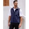 imageGihuo Mens Lightweight Softshell Sleeveless Golf Vest with Zipper Pockets for Travel Hiking Fishing Safari OutwearNavy