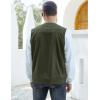 imageGihuo Mens Travel Vest Casual Outdoor MultiPocket VNeck Button Cotton Workwear VestArmy Green