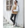 imageGihuo Mens Travel Vest Casual Outdoor MultiPocket VNeck Button Cotton Workwear VestKhaki